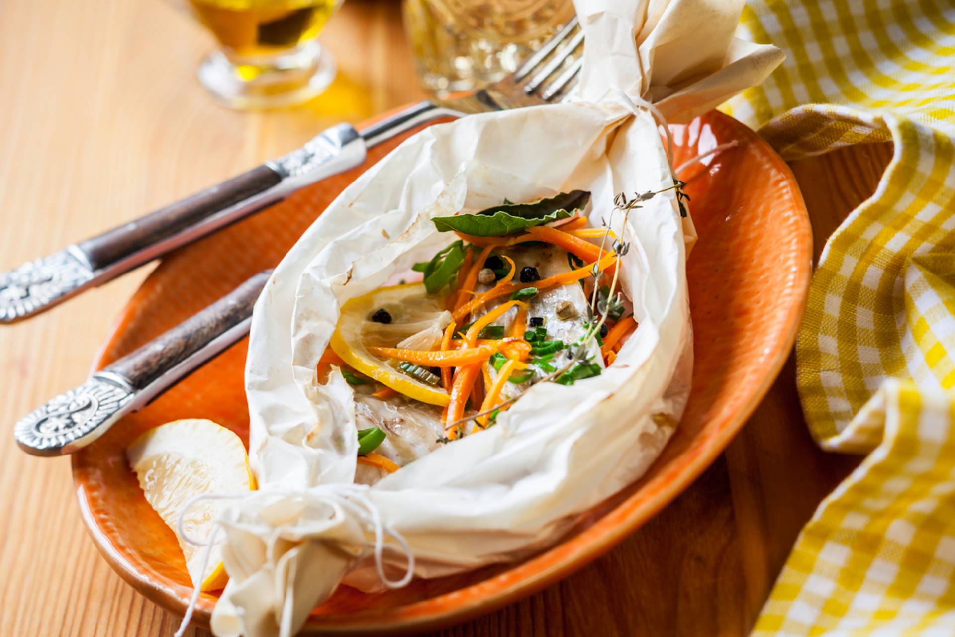 Orange-Ginger Cod en Papillote