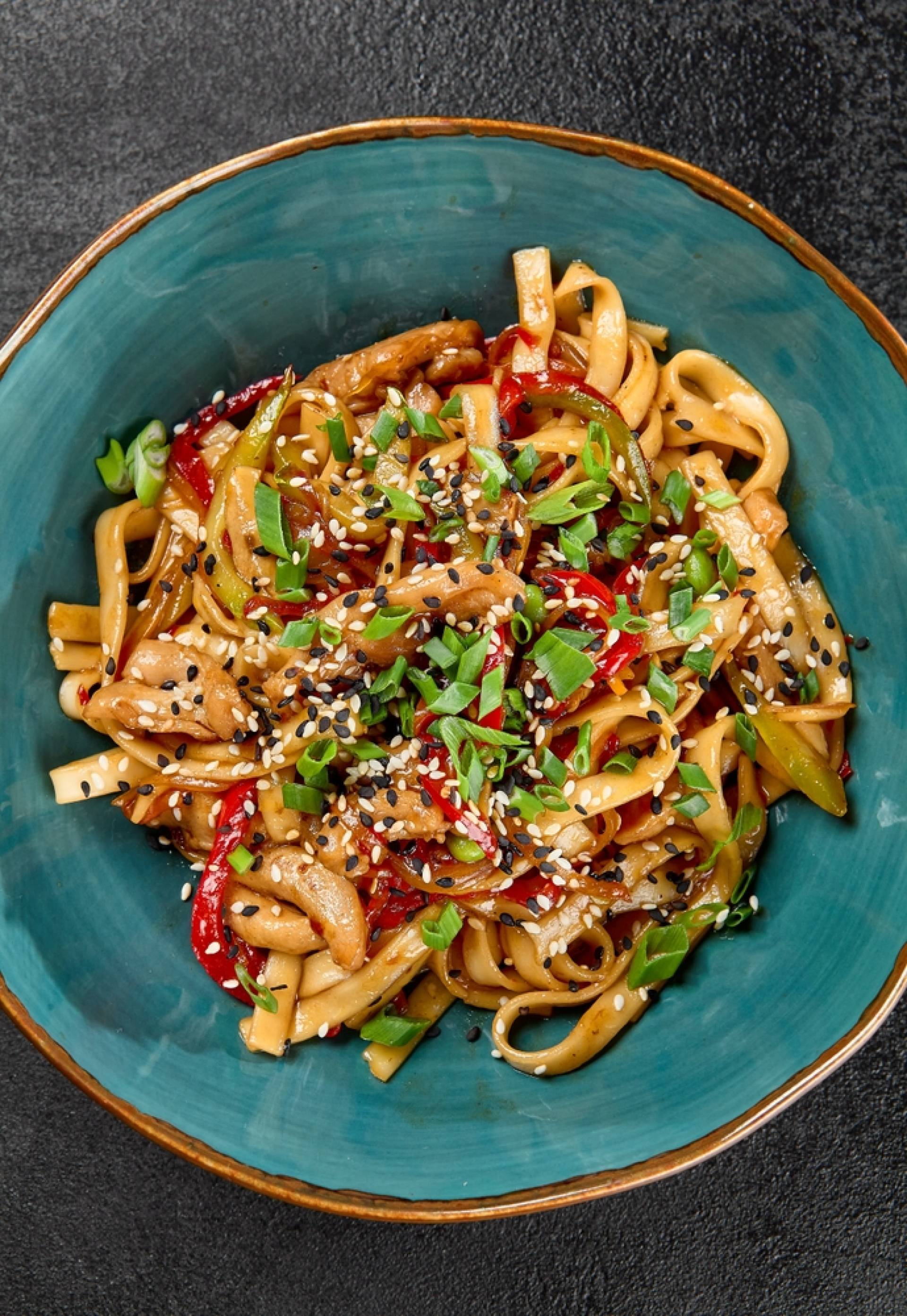Sesame Noodles with Grilled Chicken