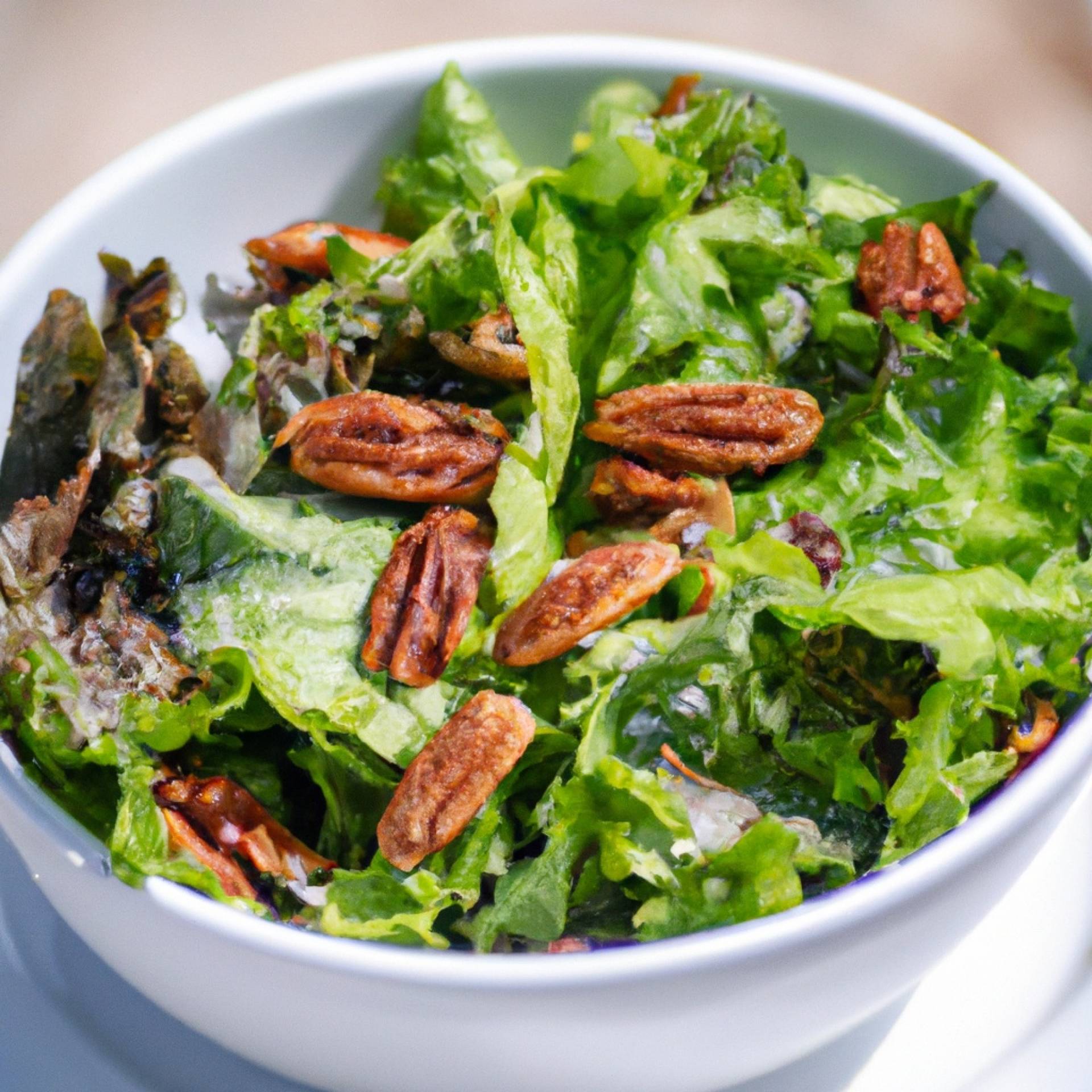 Side Salad for Two with Cherry Balsamic Dressing and Candied Pecans