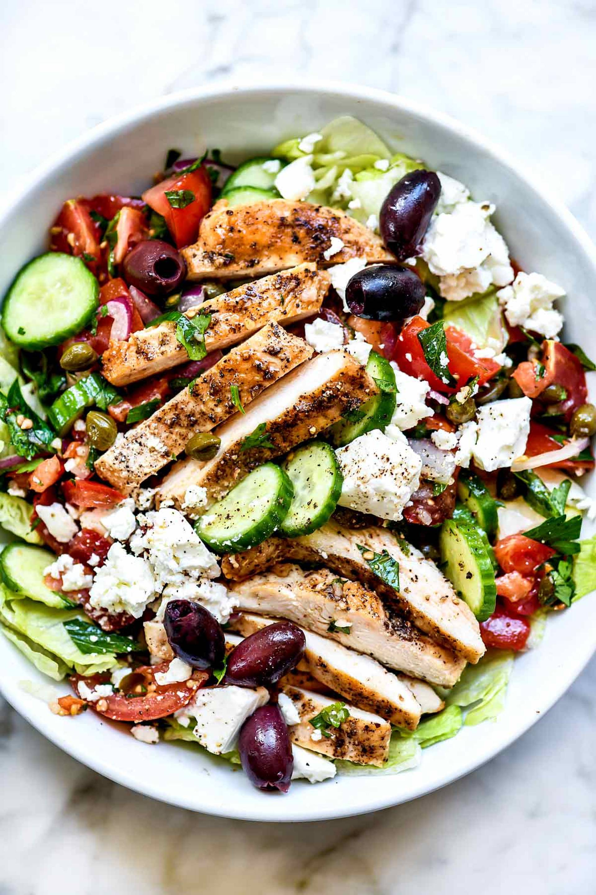 Mediterranean Grilled Chicken Salad Lunch
