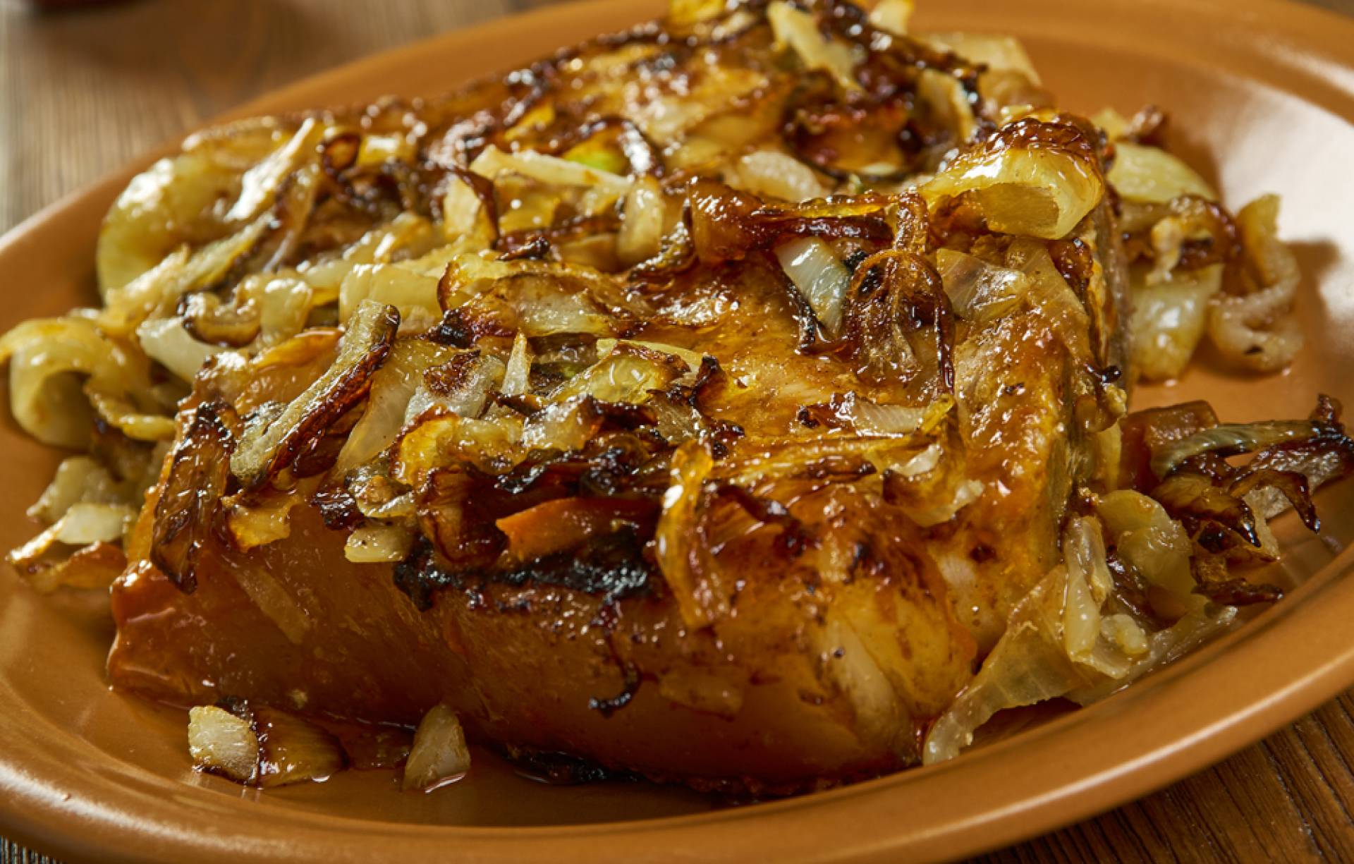 French Onion Smothered Pork Chop