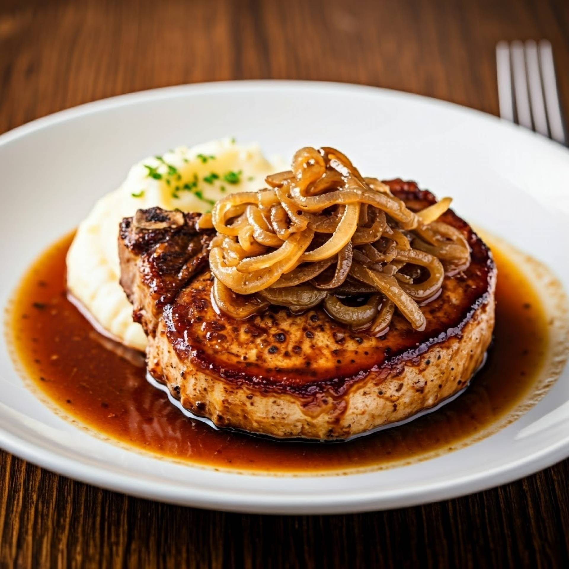 Mindful Meals French Onion Smothered Pork Chop