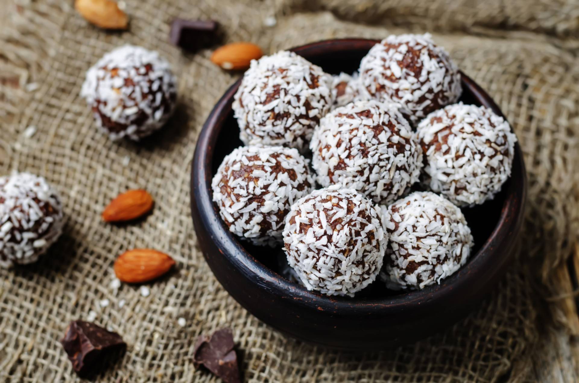 Chocolate Almond Coconut Bites