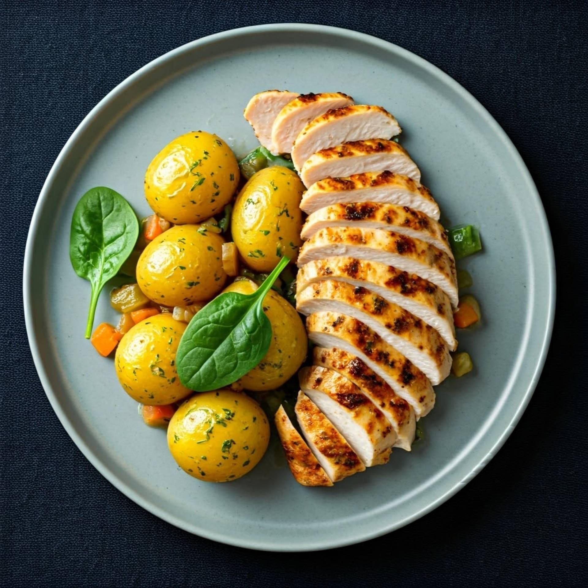 Whole30 Grilled Chicken with Citrus Braised Potatoes