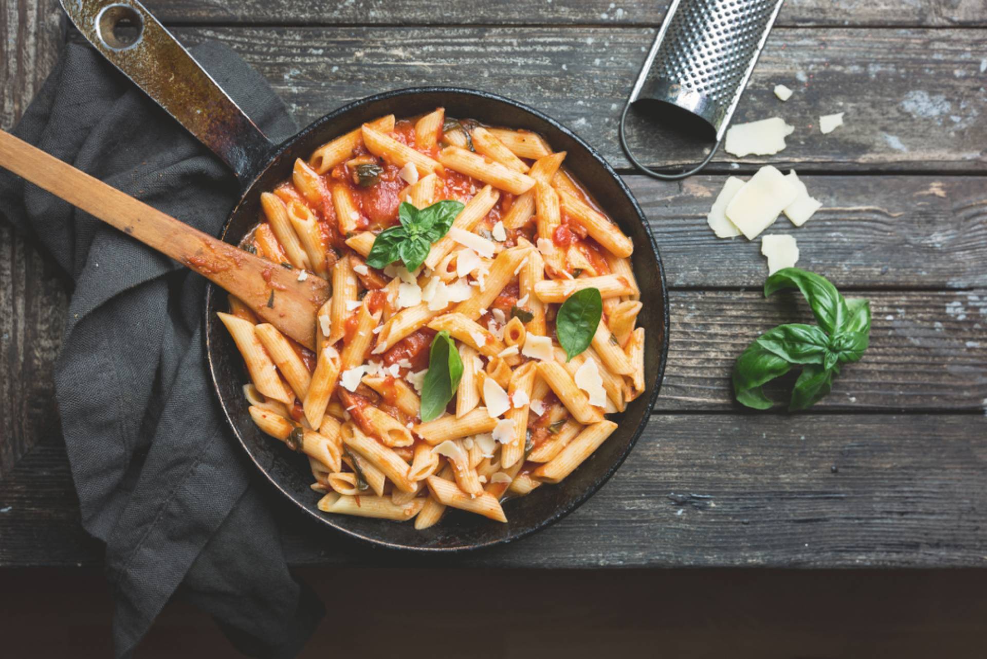 Penne with Grilled Basil Chicken