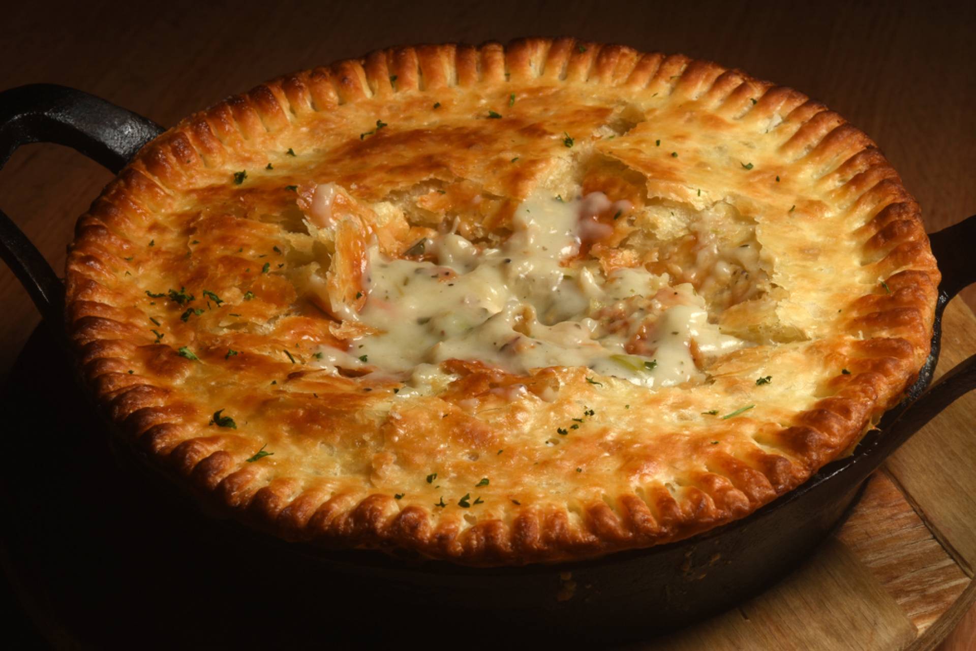 Shrimp & Bay Scallop Pot Pie