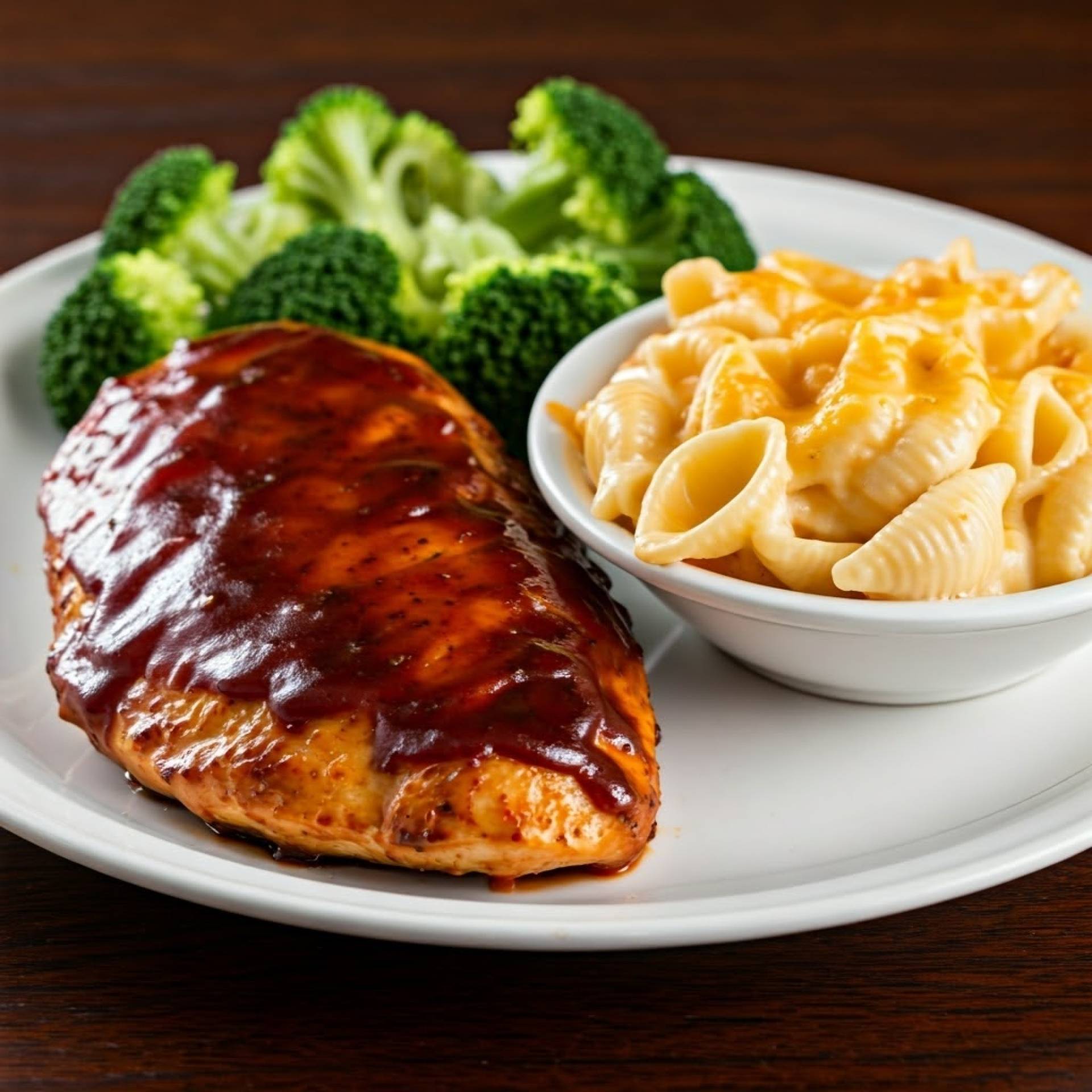 BBQ Chicken Breast with Shells & Cheese