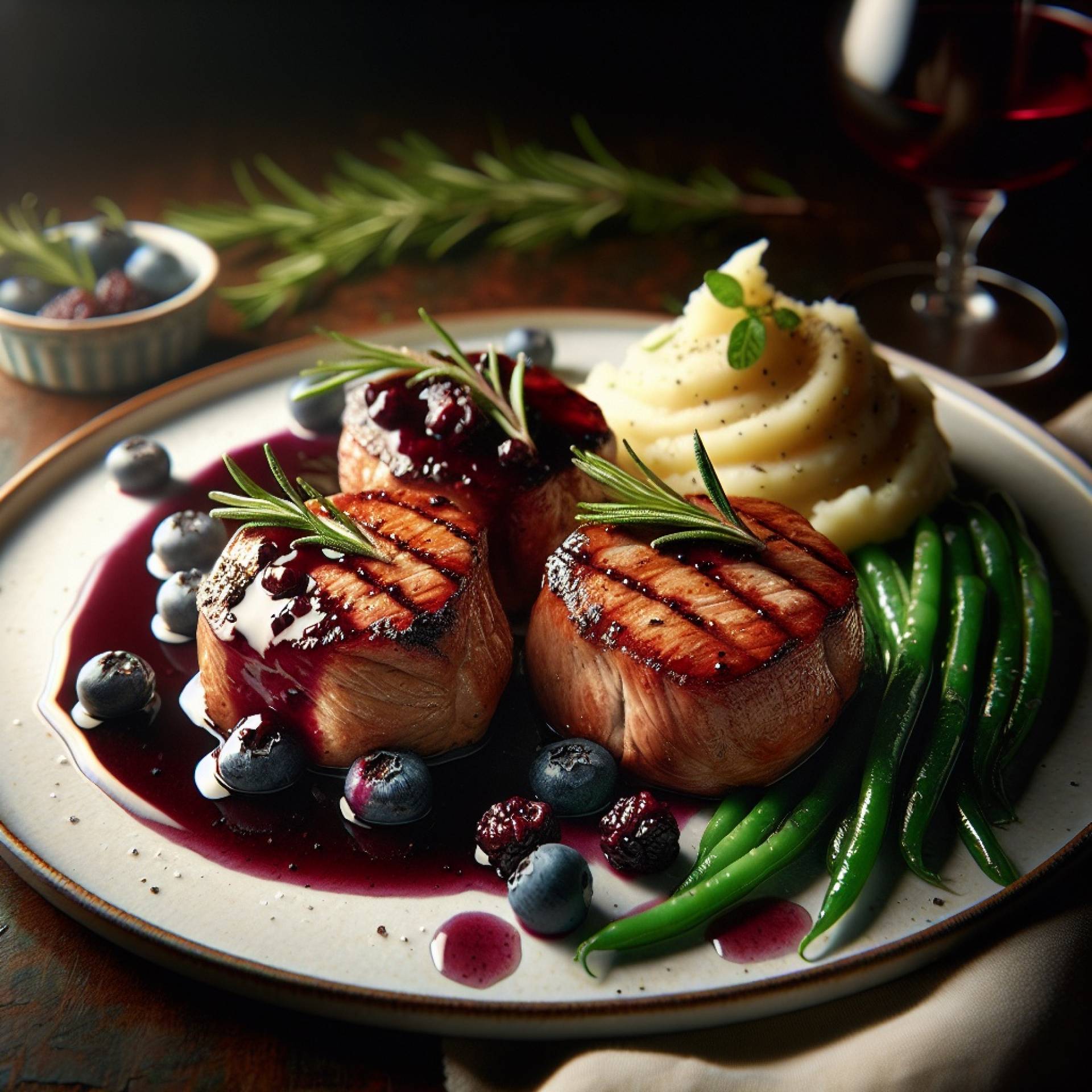 Pork Medallions with Rosemary Berry Compote