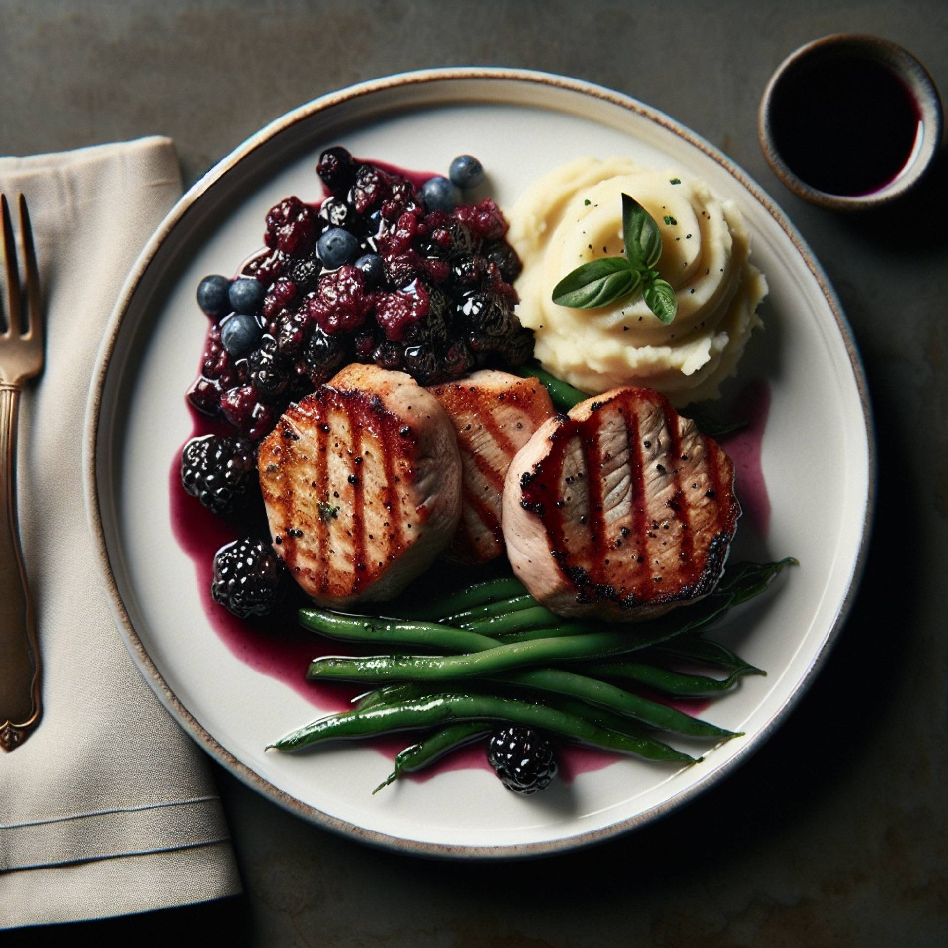 Pork Medallions with Rosemary Berry Compote