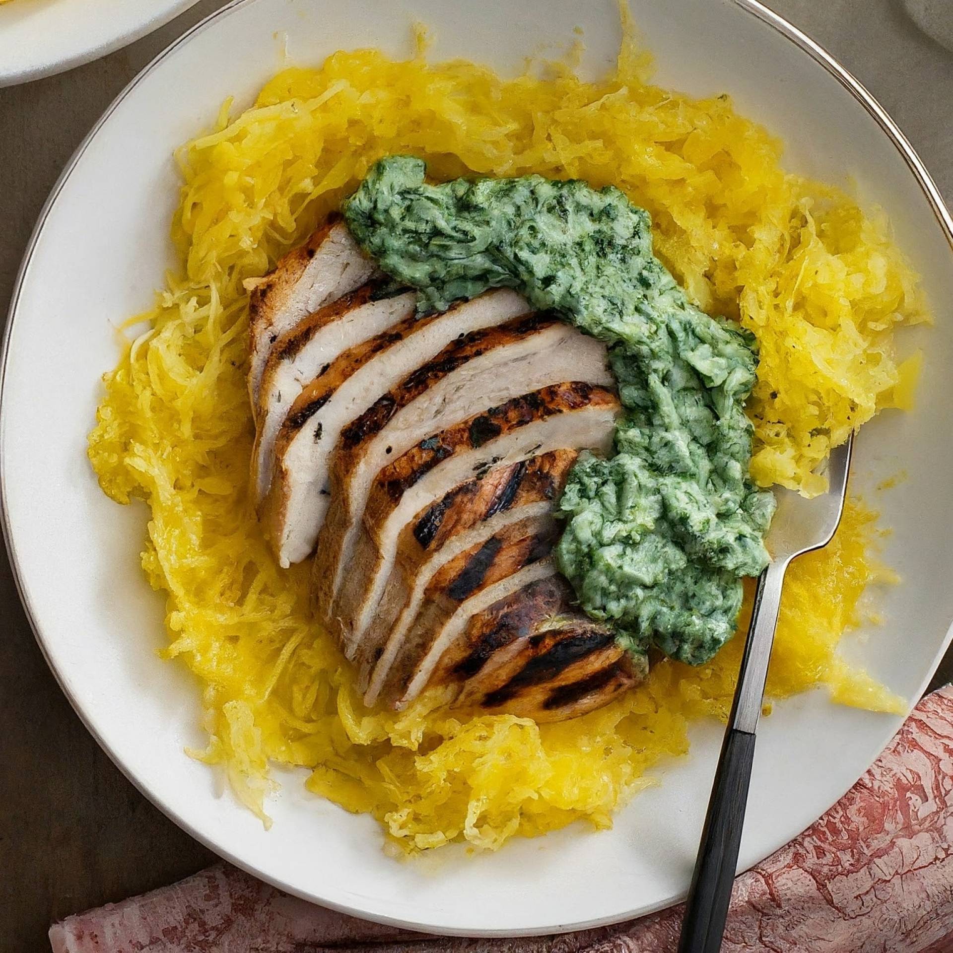 Whole30 Chicken with Creamy Spinach Sauce