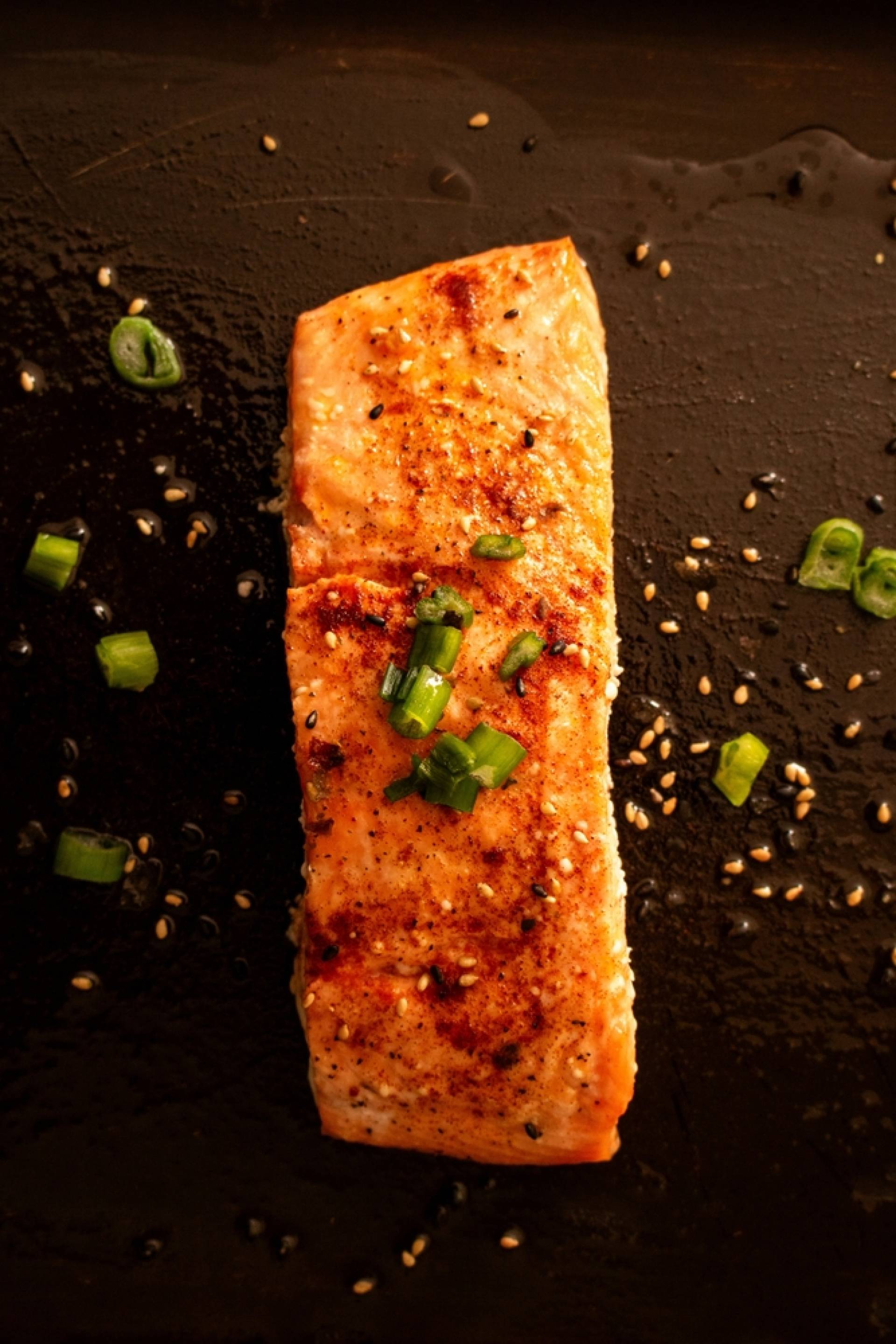 Sesame Salmon with Sweet Soy Glaze