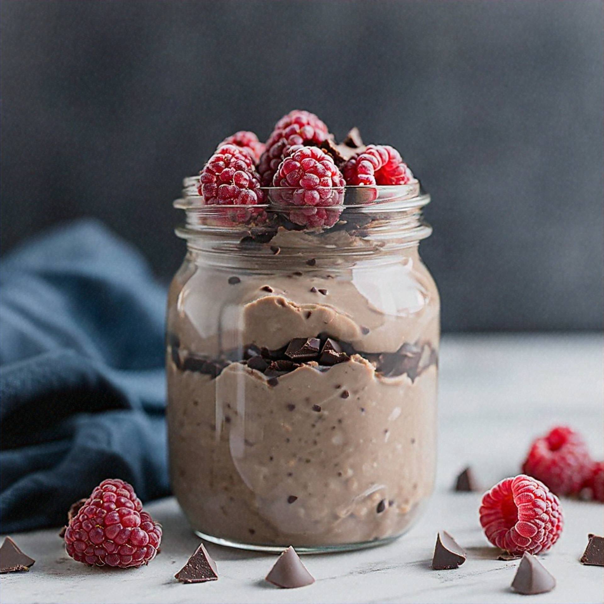 Dark Chocolate Raspberry Overnight Oats