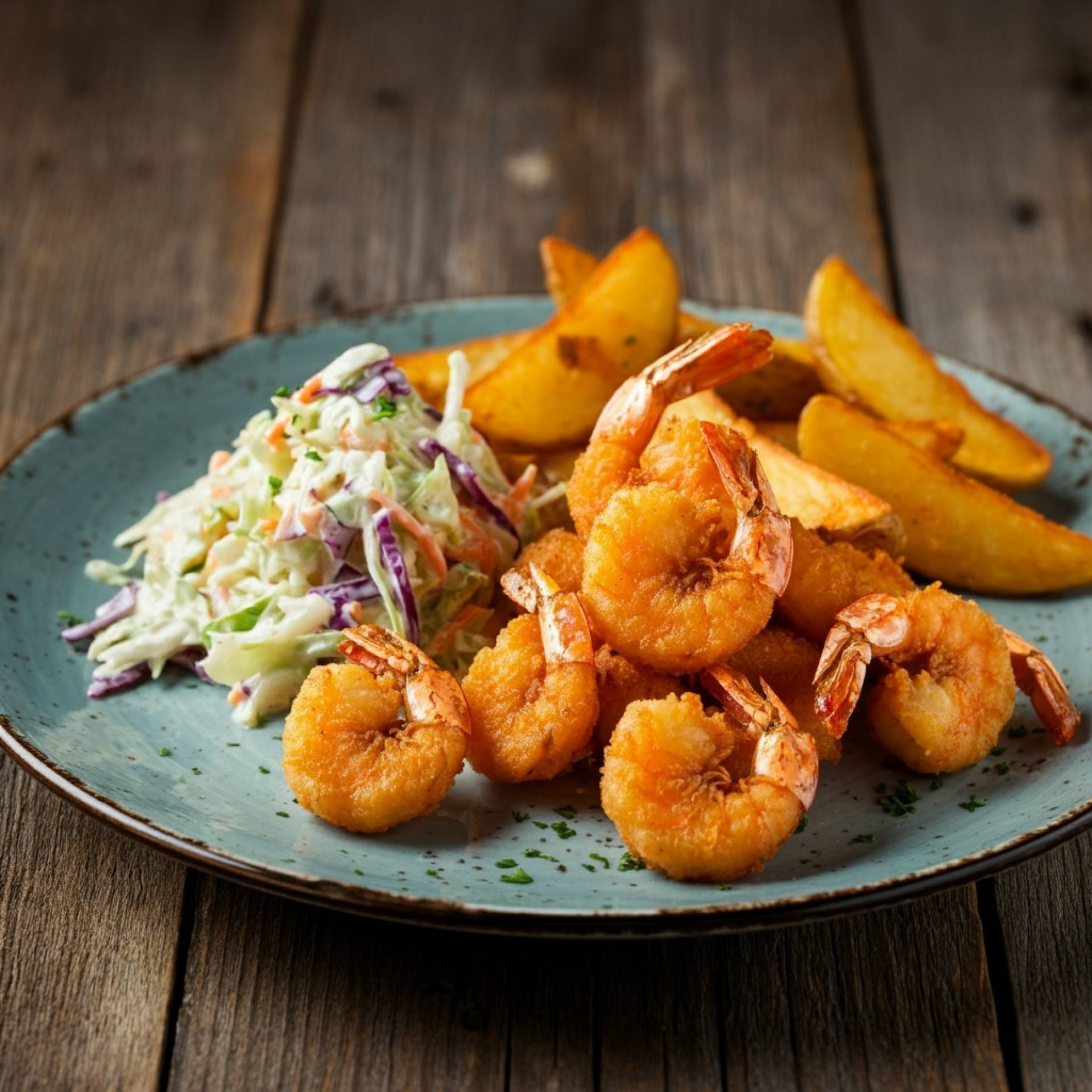 Whole30 Fried Shrimp Plate