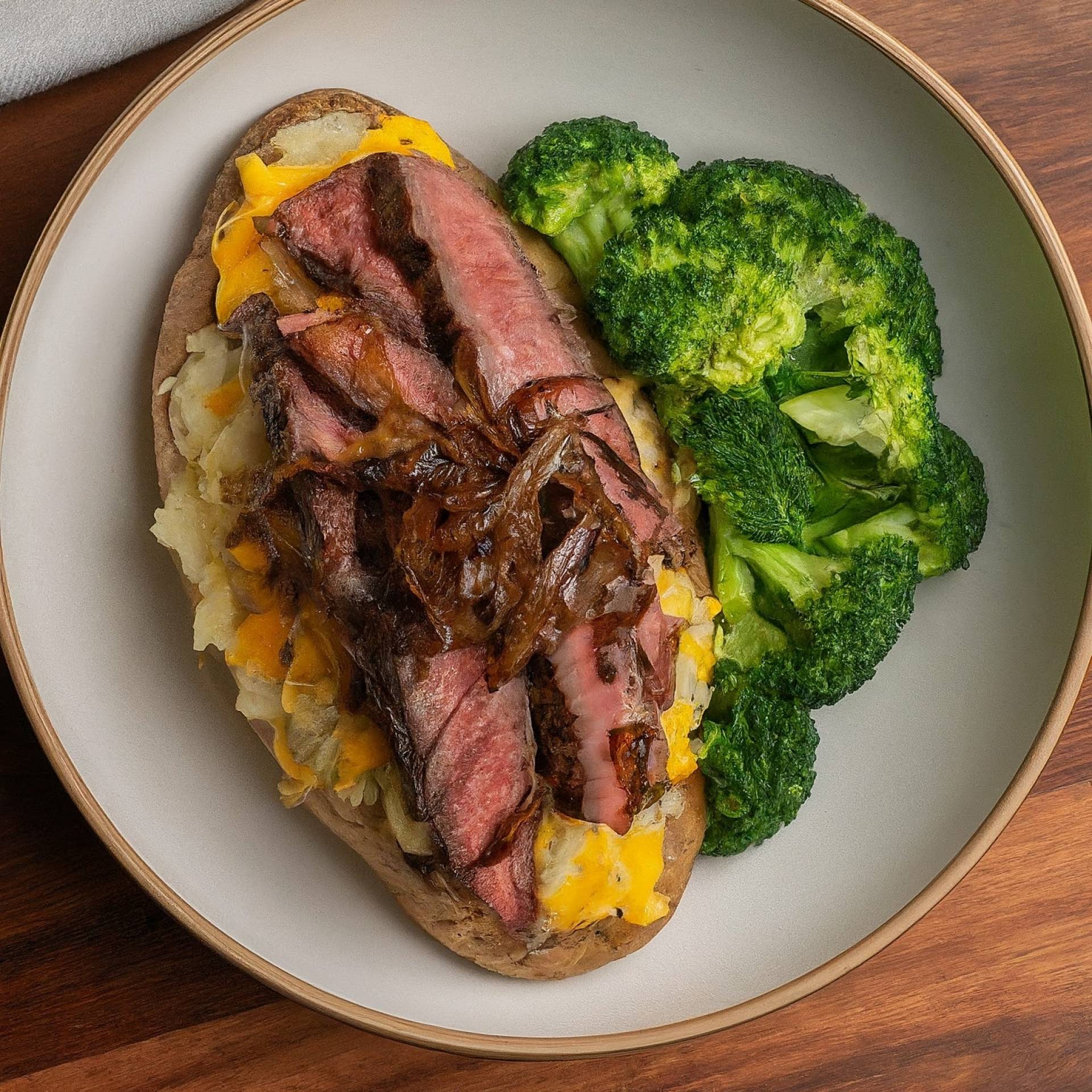 Whole30 Philly Cheesesteak Twice Baked Potatoes