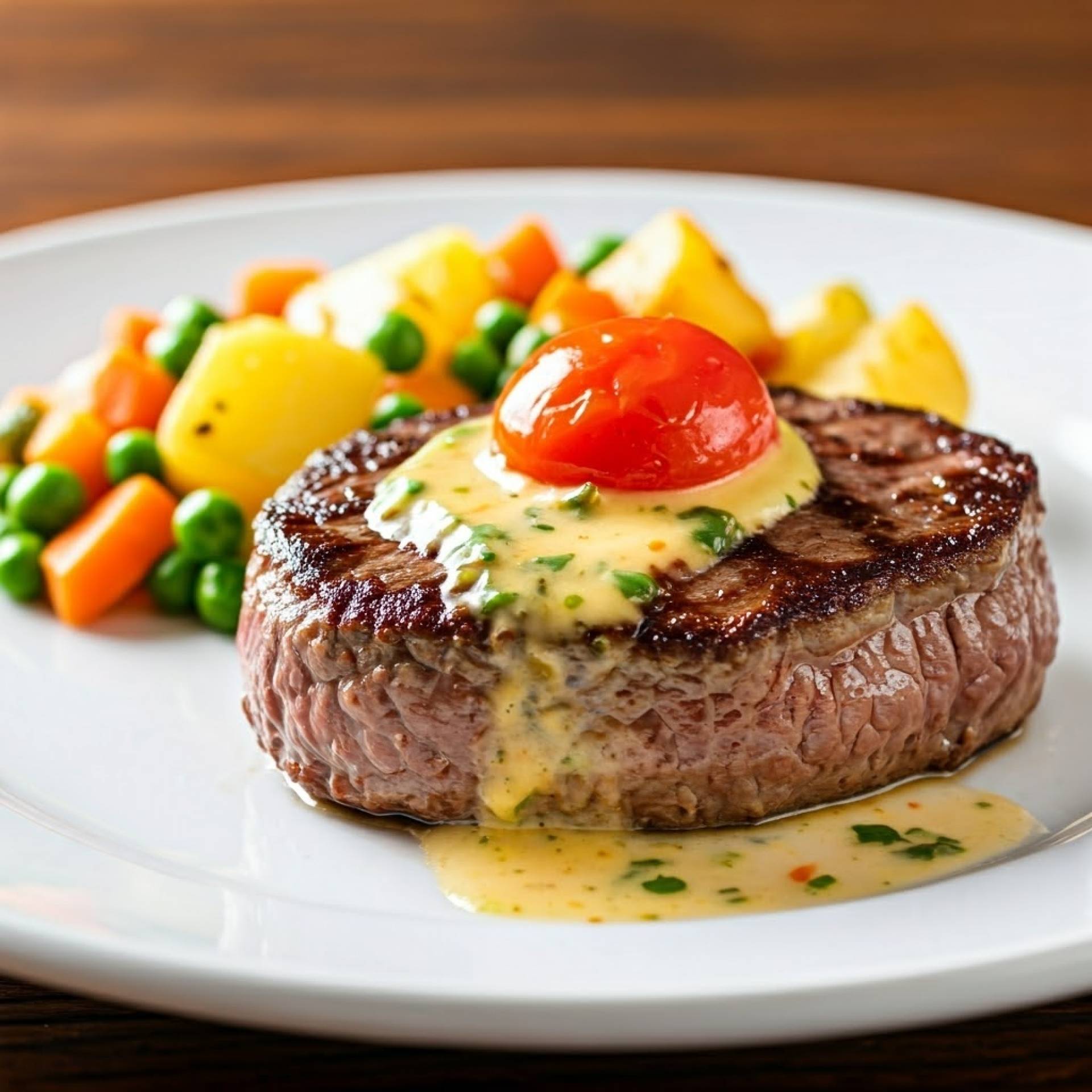 Whole30 8 oz Grilled Sirloin with Vegetable & Potato Succotash