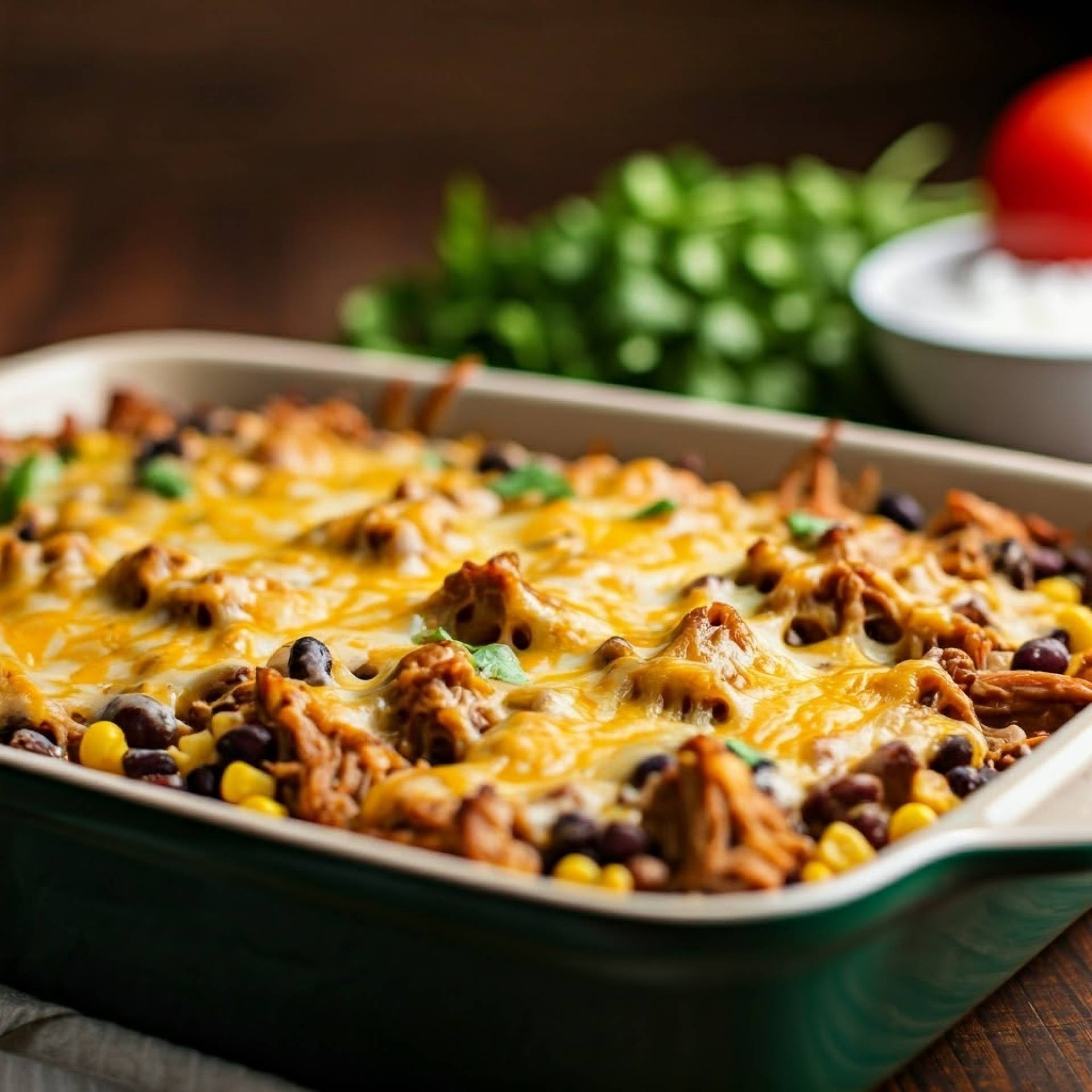 Pork Carnita & Creamy Tomatillo Casserole