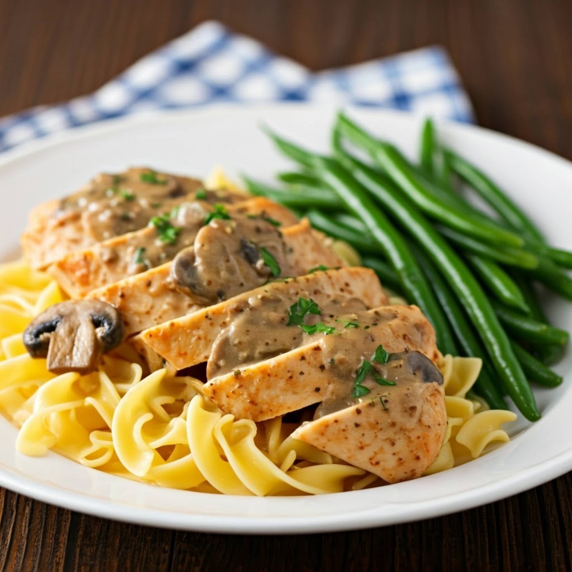 Chicken with Dijon Mushroom Cream Sauce