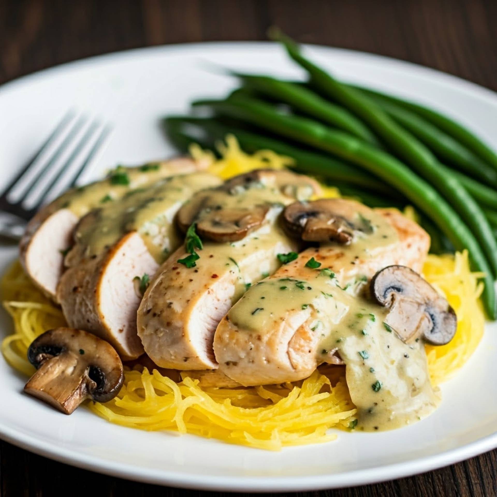 Whole30 Chicken with Dijon Mushroom Cream Sauce