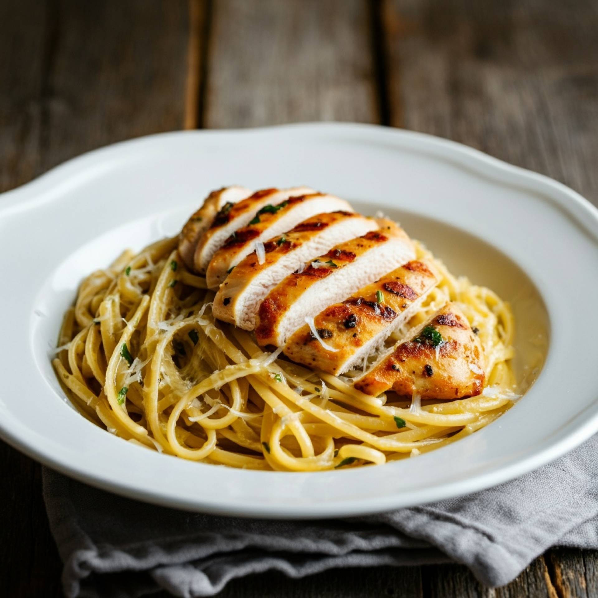 Roasted Garlic Parmesan Pasta