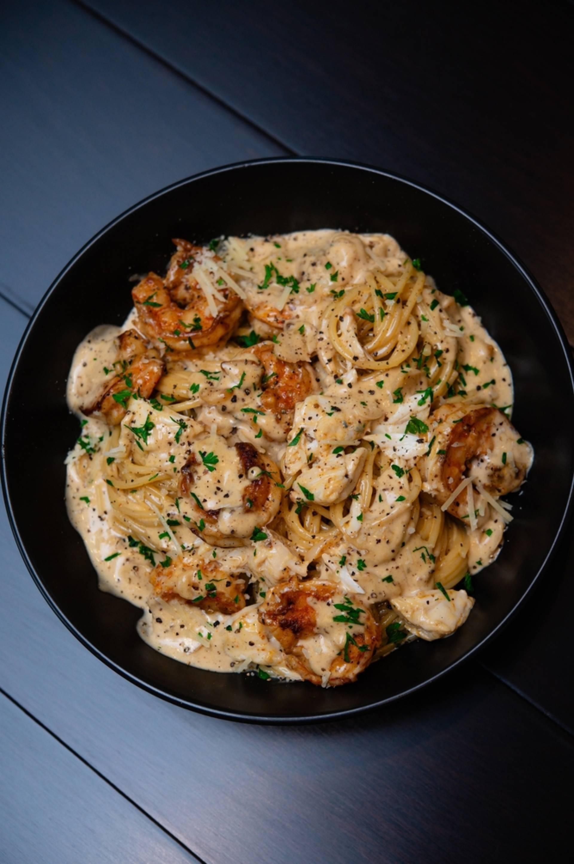 Blackened Shrimp Alfredo