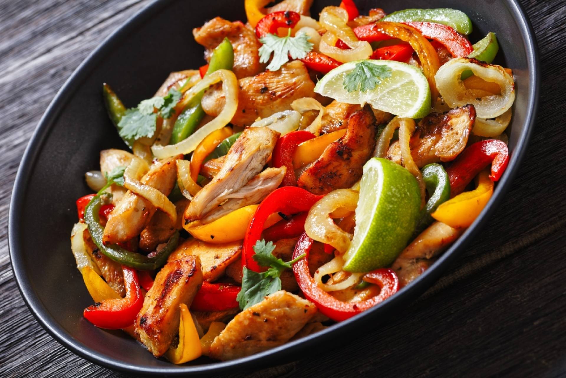 Chicken Fajitas with Green Rice