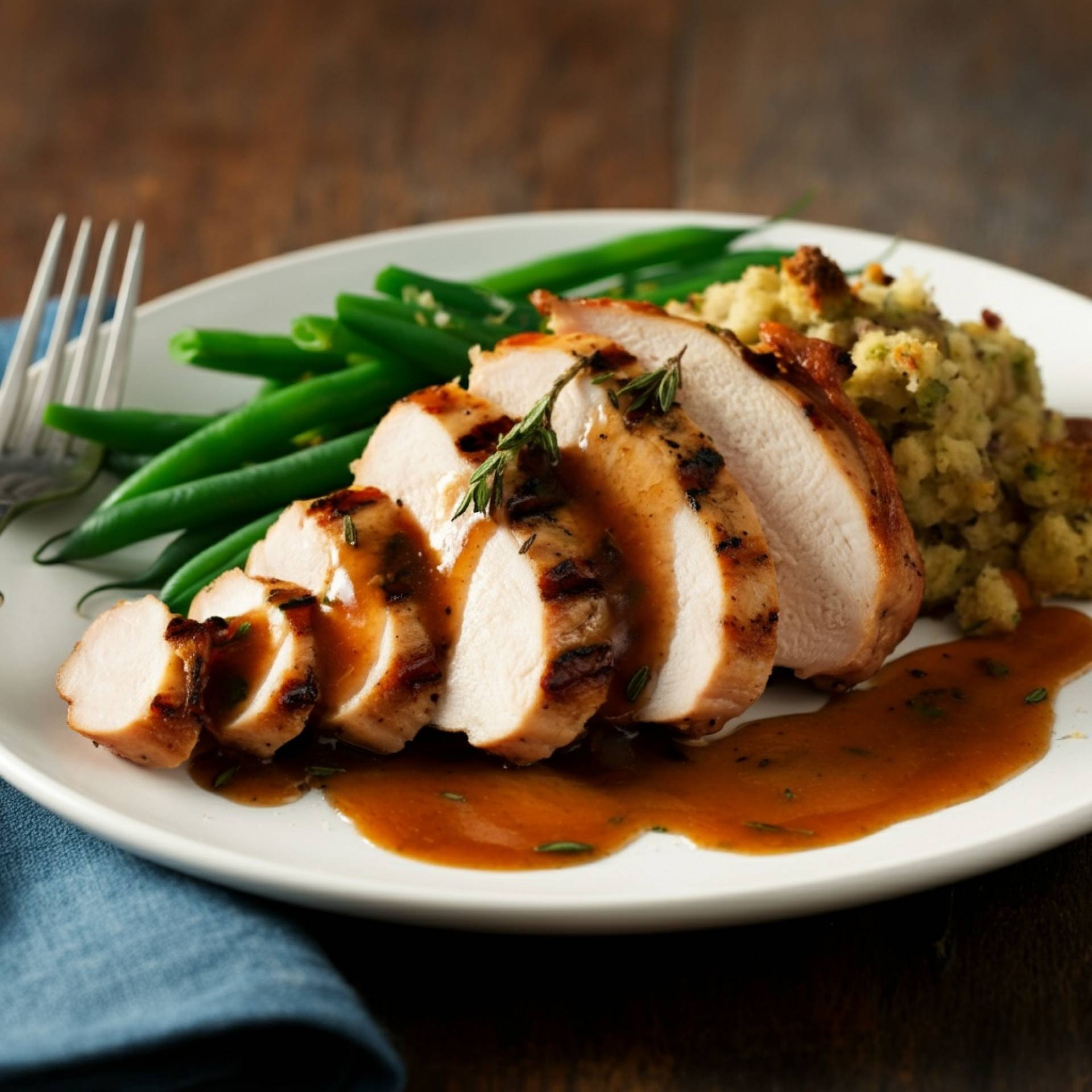 Grilled Chicken with Roasted Garlic Stuffing