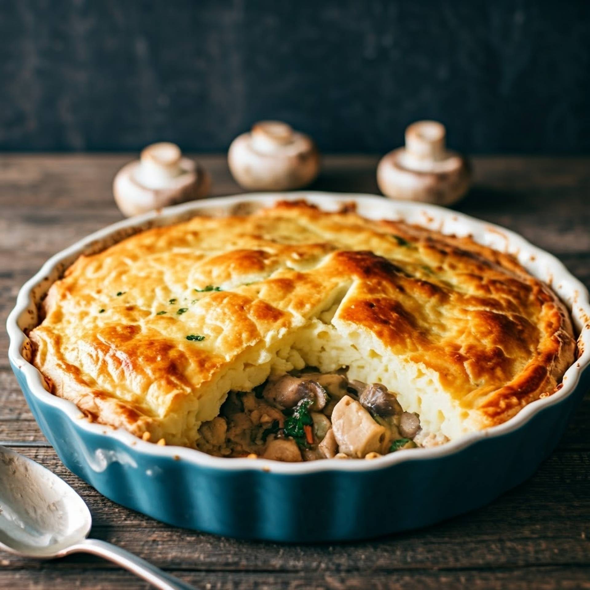 Whole30 Creamy Dijon Chicken Pie