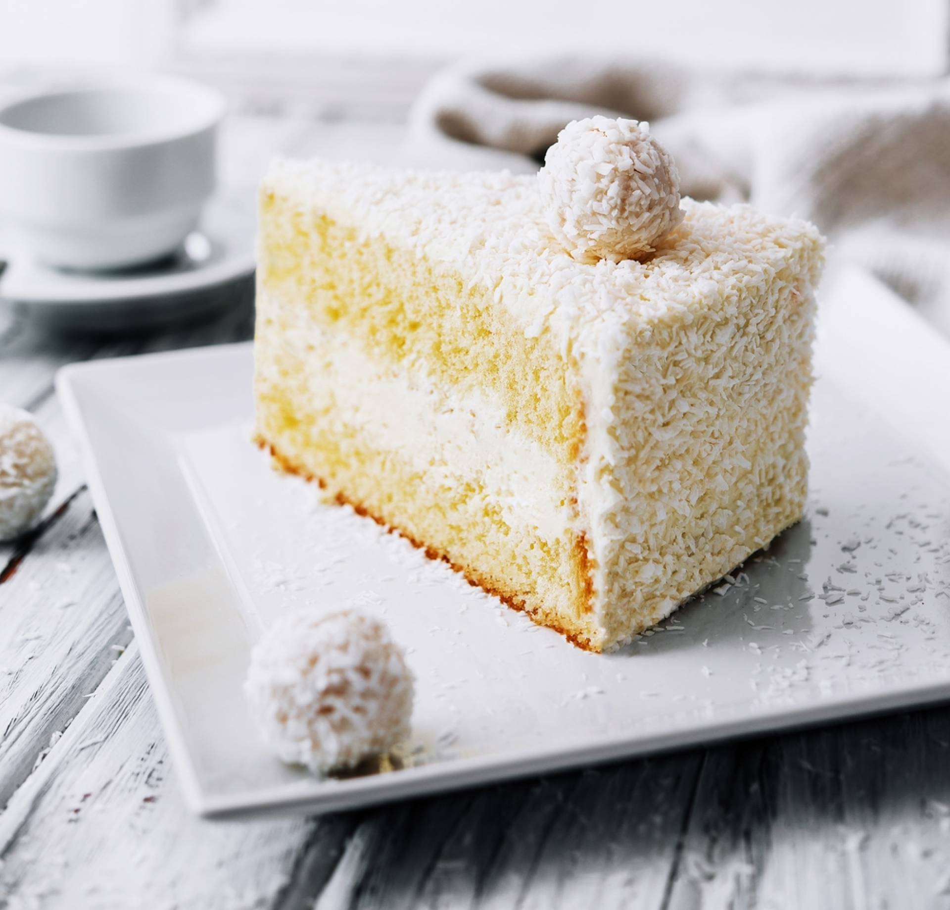 Coconut Cake with Pineapple Filling