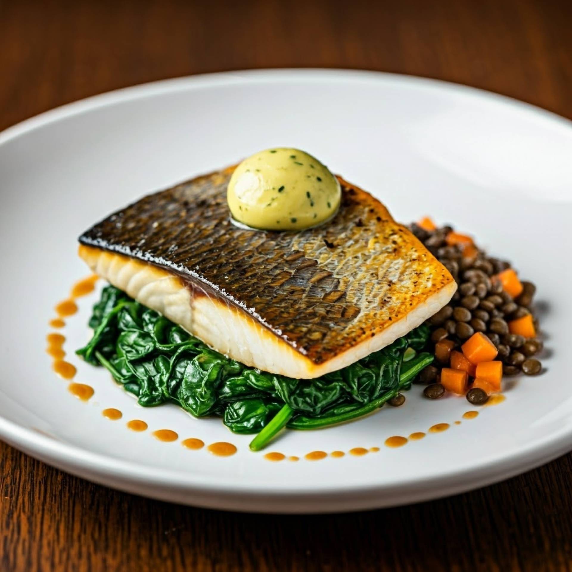 Mindful Meals Mahi Mahi with Tofu, Miso Butter, Spinach & Rice