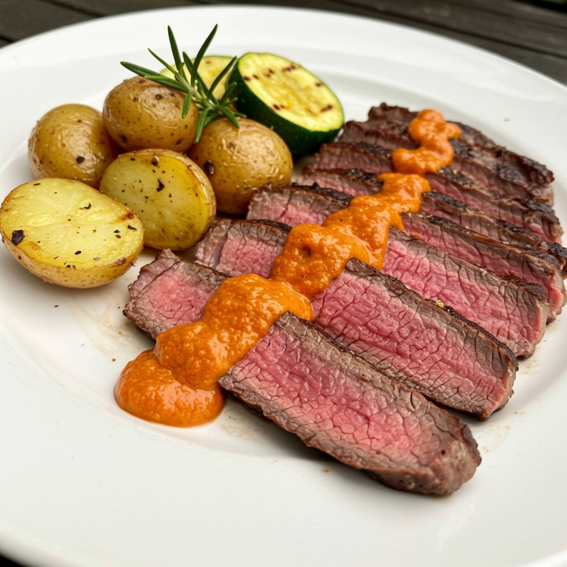 Grilled Flank Steak with Romesco