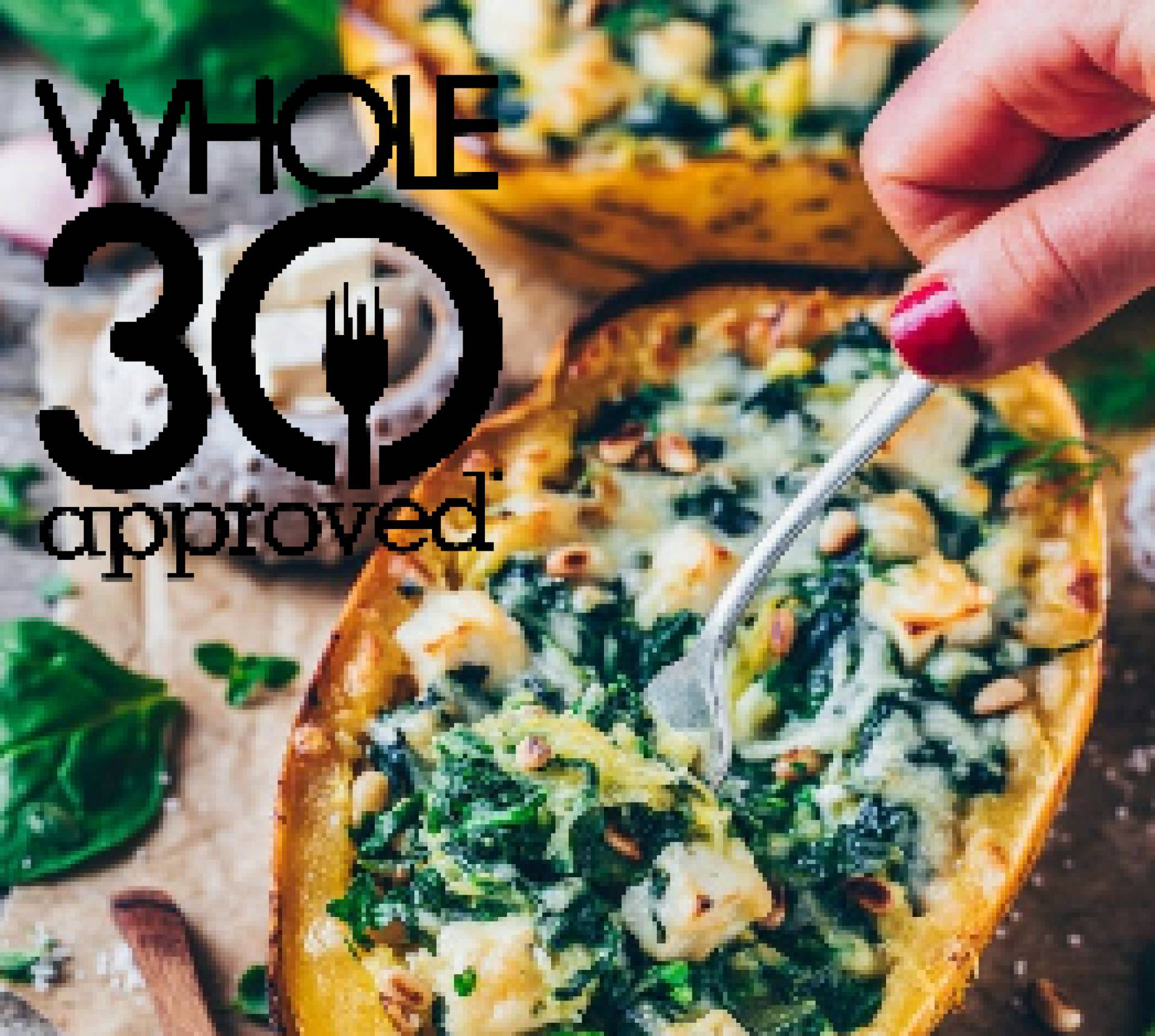 Whole30 Spinach and Herb Spaghetti Squash with Grilled Chicken