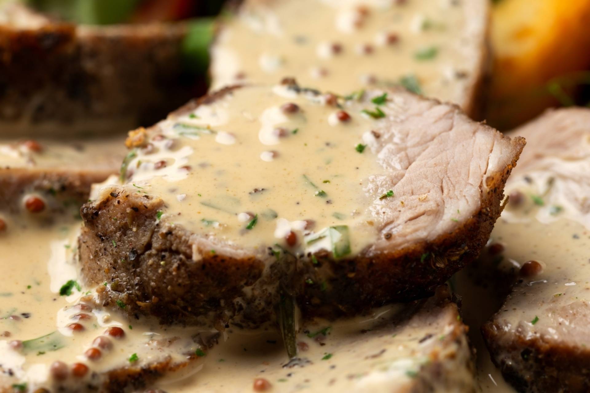 Pork Medallions with Mashed Potatoes and Rosemary Gravy