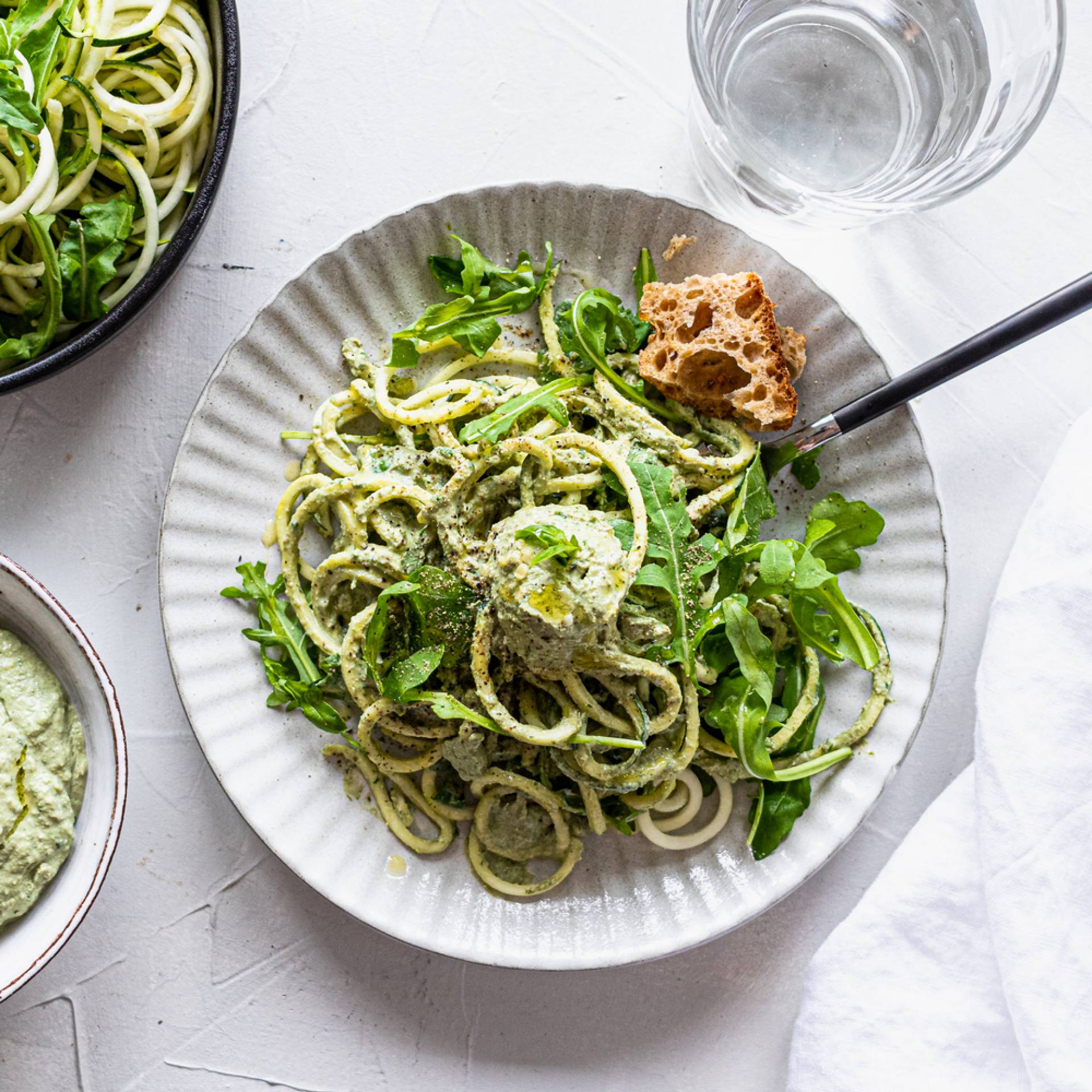 Whole30 Pesto Zoodles with Grilled Chicken