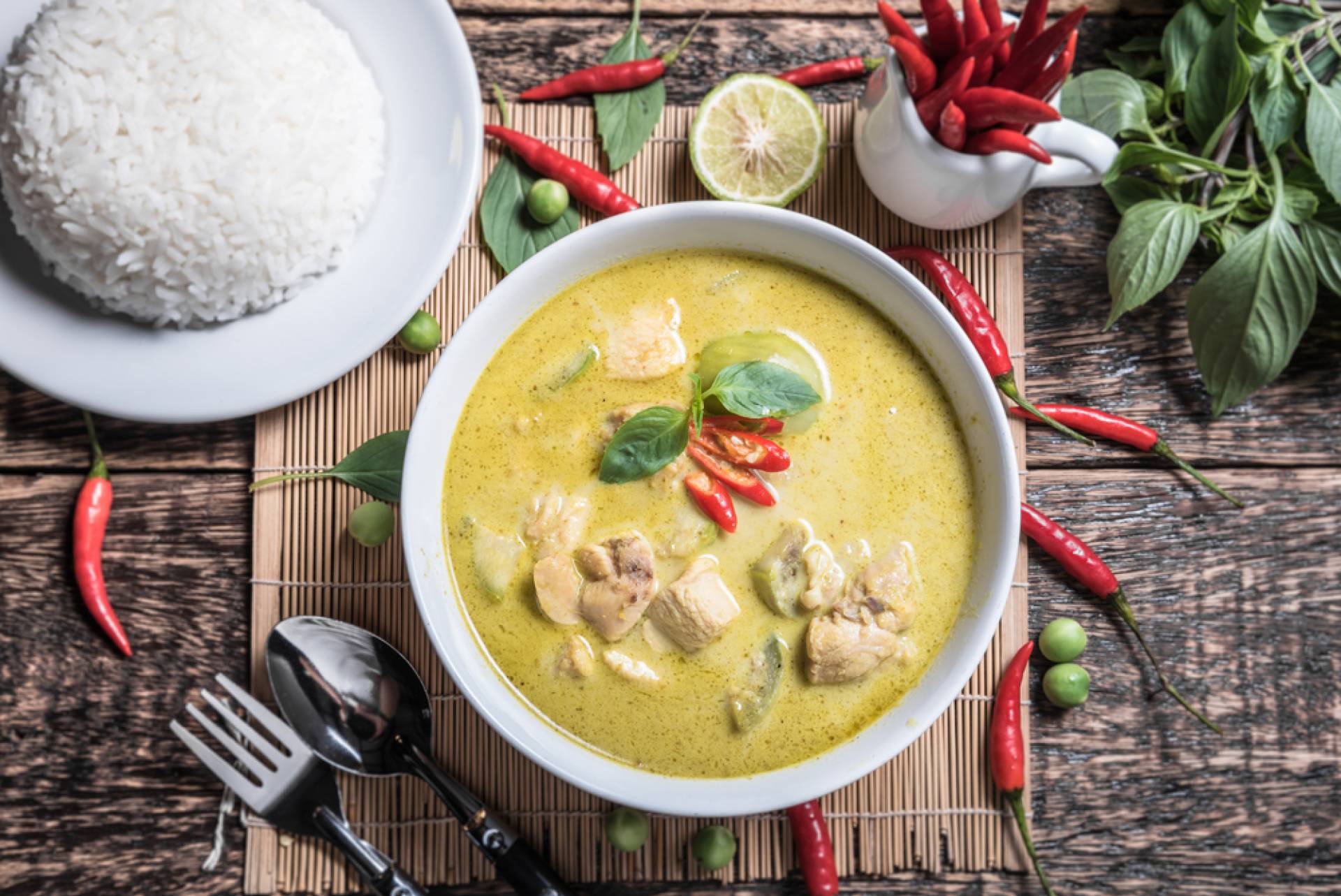 Roasted Green Curry Chicken