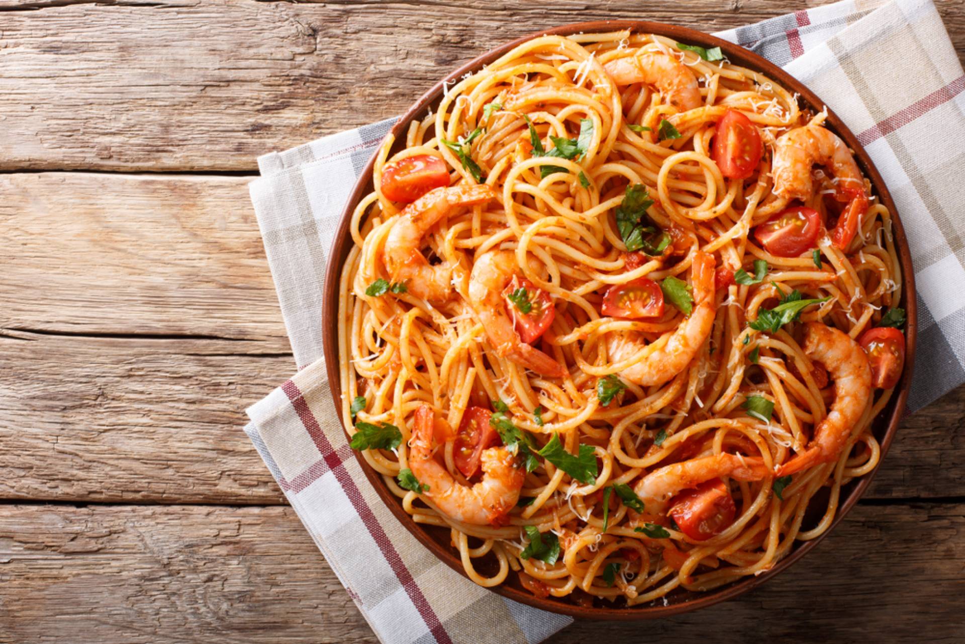 Bruschetta Shrimp Pasta